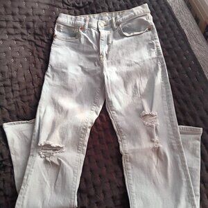 Old Navy "distressed" girls jeans size 16. light blue.